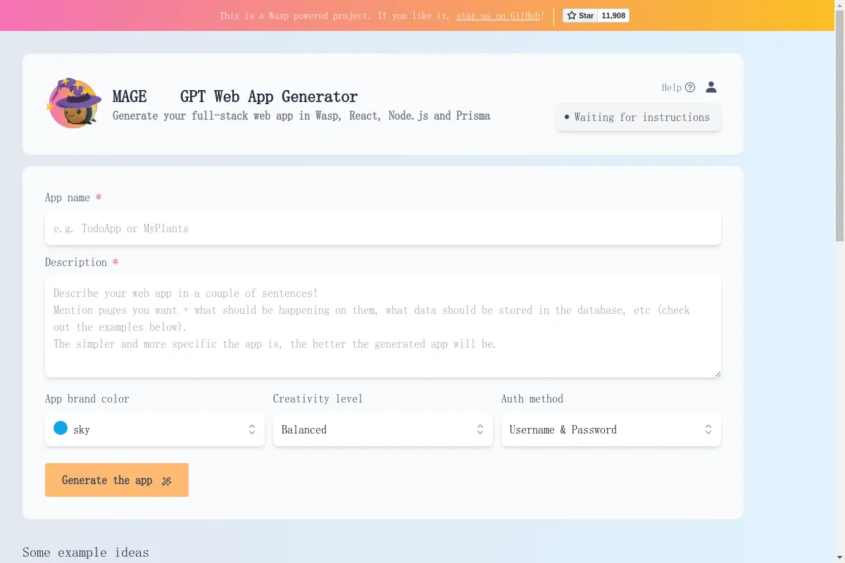 MAGE GPT Web App Generator ❨ MageGPT